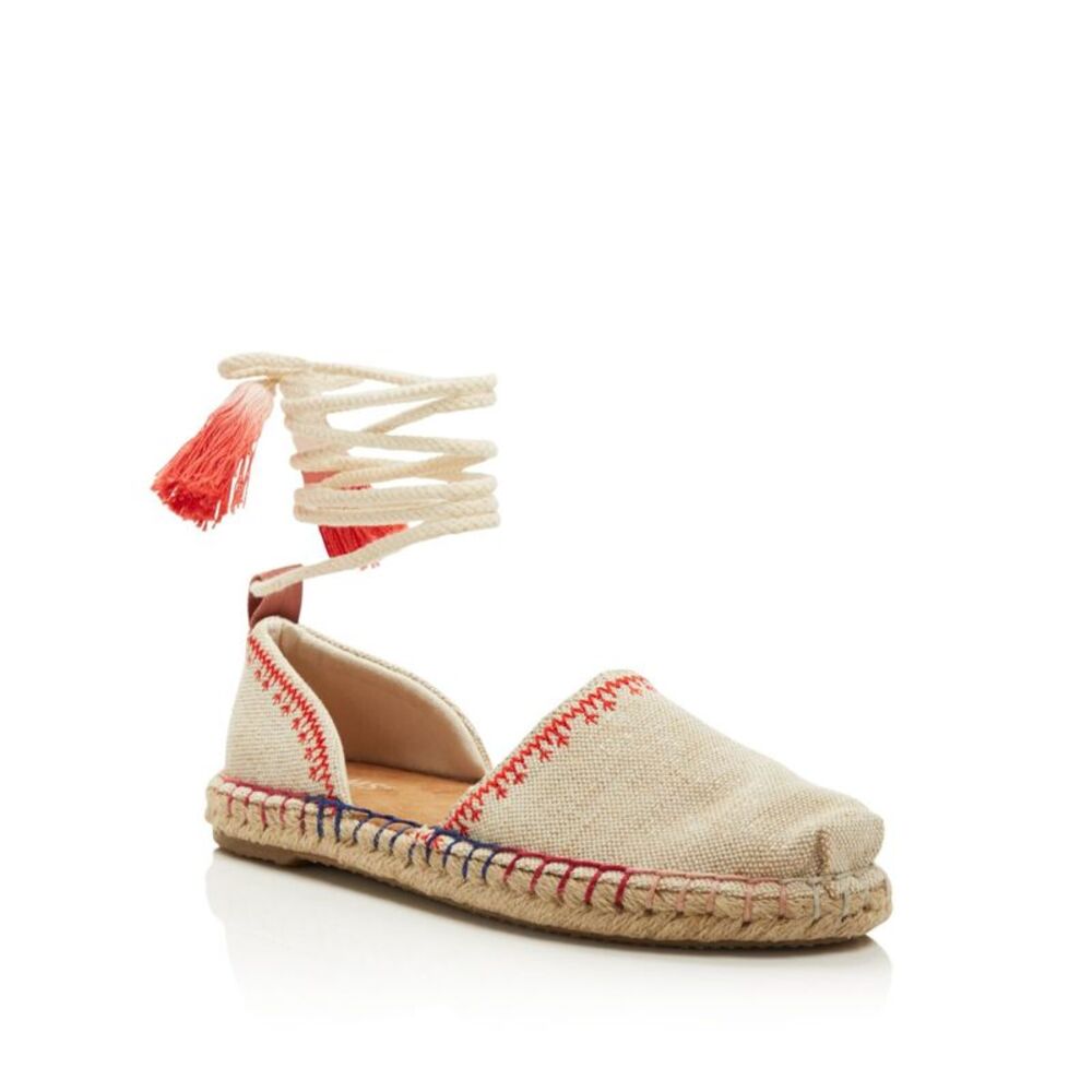 NWT TOMS Womens Natural Beige D'orsay Katalina Espadrille Shoes 10